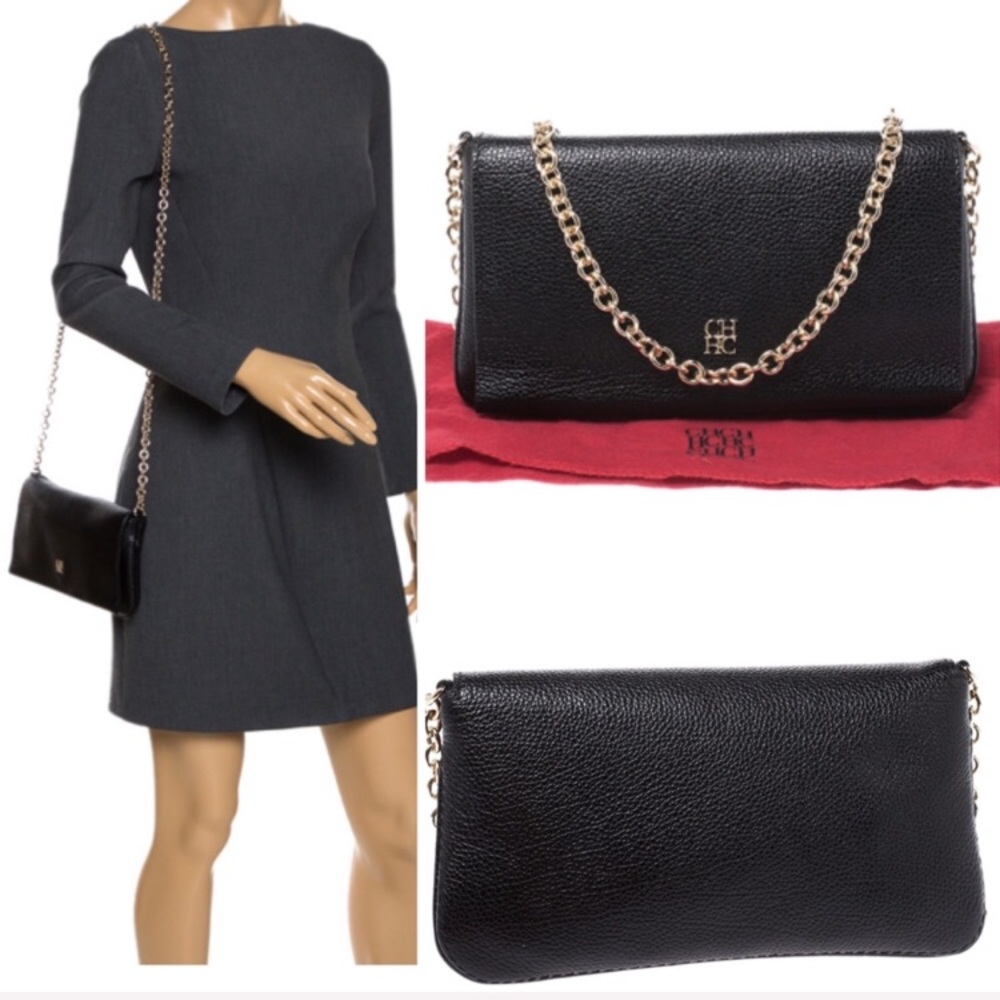 🔥SALE🔥CAROLINA HERRERA FLAP CROSSBODY CHAIN BAG - Picture 2 of 7